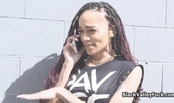Ebony coeds tag teaming white bully classmate