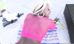 Alluring hottie Gemini Lovell pounded hard in the doggy style pose