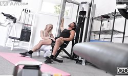 Oral sex in the gym SpyFam with a lusty teen doll Chloe Temple