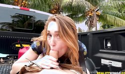 Long boner sucked good by a stunning teen doll Victoria Gracen