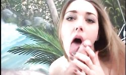 Nasty Angels astonishing model Melinda performs a good POV blowjob