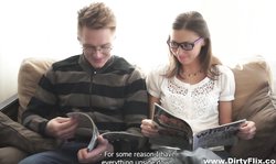 Playful cutie Ananta Shakti takes off her white blouse on the first date