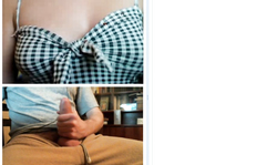 Spicy amateur girl is revealing her juicy big boobies