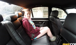 Sex in the police car with a nice-looking young whore