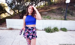 Spicy cock-swallowing girl is blowing a massive black wiener