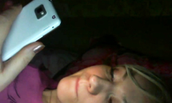 Cute blonde girlfriend is reading and acting sexy on cam