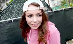 Beautiful brunette Public Pick UPs Alex Blake is enjoying oral sex