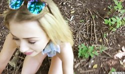 Astonishing blonde Public Pick UPs Empera is enjoying dick sucking so much