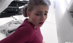 Beautiful blonde Public Pick UPs Lucy Heart jumps on a big boner