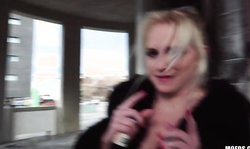 Beautiful blonde Public Pick UPs Rossella Visconti sucks for money