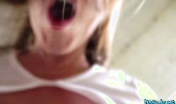 Lovely toned babe Public Agent Foxy Sanie rides a big boner