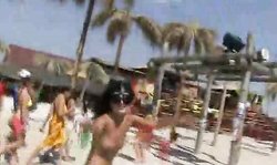 Amazingly sweet Russian girls are showing their tits on the nude beach