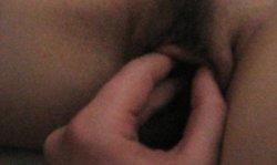 Pretty cute Russian brunette opened her little hole in the close-up