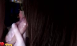 Cute Russian babe sensually sucks a huge dick down on the knees