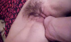 Cute raven-haired Russian hottie feels his finger deep inside her pussy