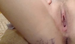 Filming my naked Russian girlfriend and sticking a candle in her bottom