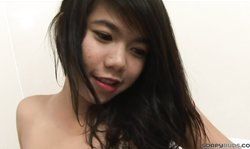 Horny Asian babe loves white cock