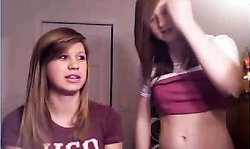 Two cute-looking Russian teens are showing their hot bodies