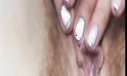 Impressive Russian chick strokes her little crack with pleasure