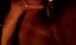 Awesome Russian chick is touching her gorgeous body in the red room