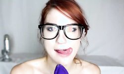 Crazy Bitch In White Room Dripping Cum All Over Her