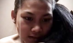 Pretty-looking Asian chick takes a venous pole in her mouth