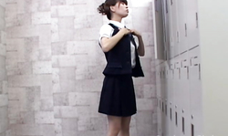 Sensual hot-shaped chick is showing her naked tits on the hidden cam