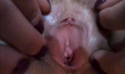 Hot amateur milf is stretching her little pussy on the camera