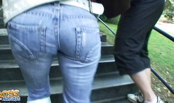 Excited blonde mature hard fucked in the ass by a young man