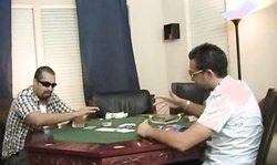 Pretty horny poker player won a little pussy of a busty hottie