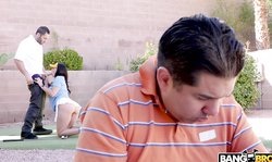 Awesome brunette Ass Parade Rachel Starr gives a sweet blowjob