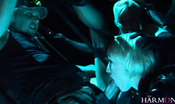 Short-haired young blonde enjoys a huge dick in her mouth