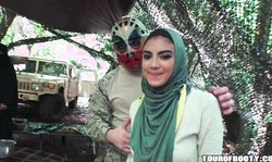 Tour Of Booty crazy interracial blowbang with a married Arab brunette