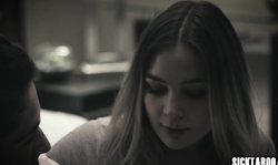 Perverted blonde stepsis sucks a cock