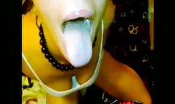Masked blonde performs a gorgeous blowjob in the close-up