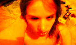 Astonishing brunette is giving her boyfriend a nice blowjob