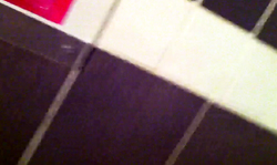 Astonishing Russian blonde is sucking my dick in the public toilet