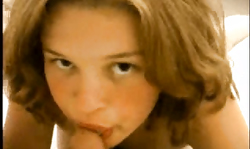 18 yo Russian babe gives a great blowjob in the close-up