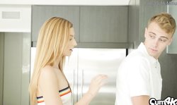 Cute and innocent chick Cum4k Alexa Grace nicely sucks a massive dick