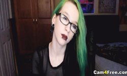 Hot College Nerdy Babe Teasing her Viewers