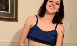 My dirty-minded teenager hairy reveals her little hairy pussy