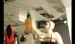 Metal chains and straps in the awesome BDSM fetish action