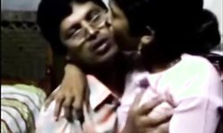 Indian guy makes out with a maid and licks her natural tits