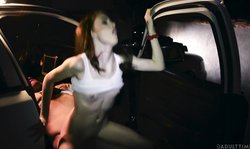 Girls Under Arrest: Hardcore sex in police car with skinny teen Hannah Hays