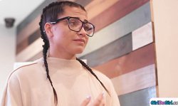 Nerdy teen licked by her popular friends