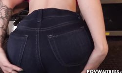 Squirting little redhead fucked after her shift was over