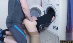 Stepmom fucked and get cum in mout