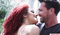 Black chick assfucked by a latin cock