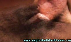 Hairy snatch of a black babe is being slowly fucked
