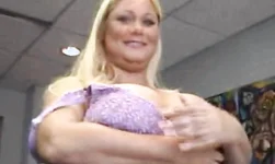 Big-boobed Boob Squad Samantha 38G is getting topless